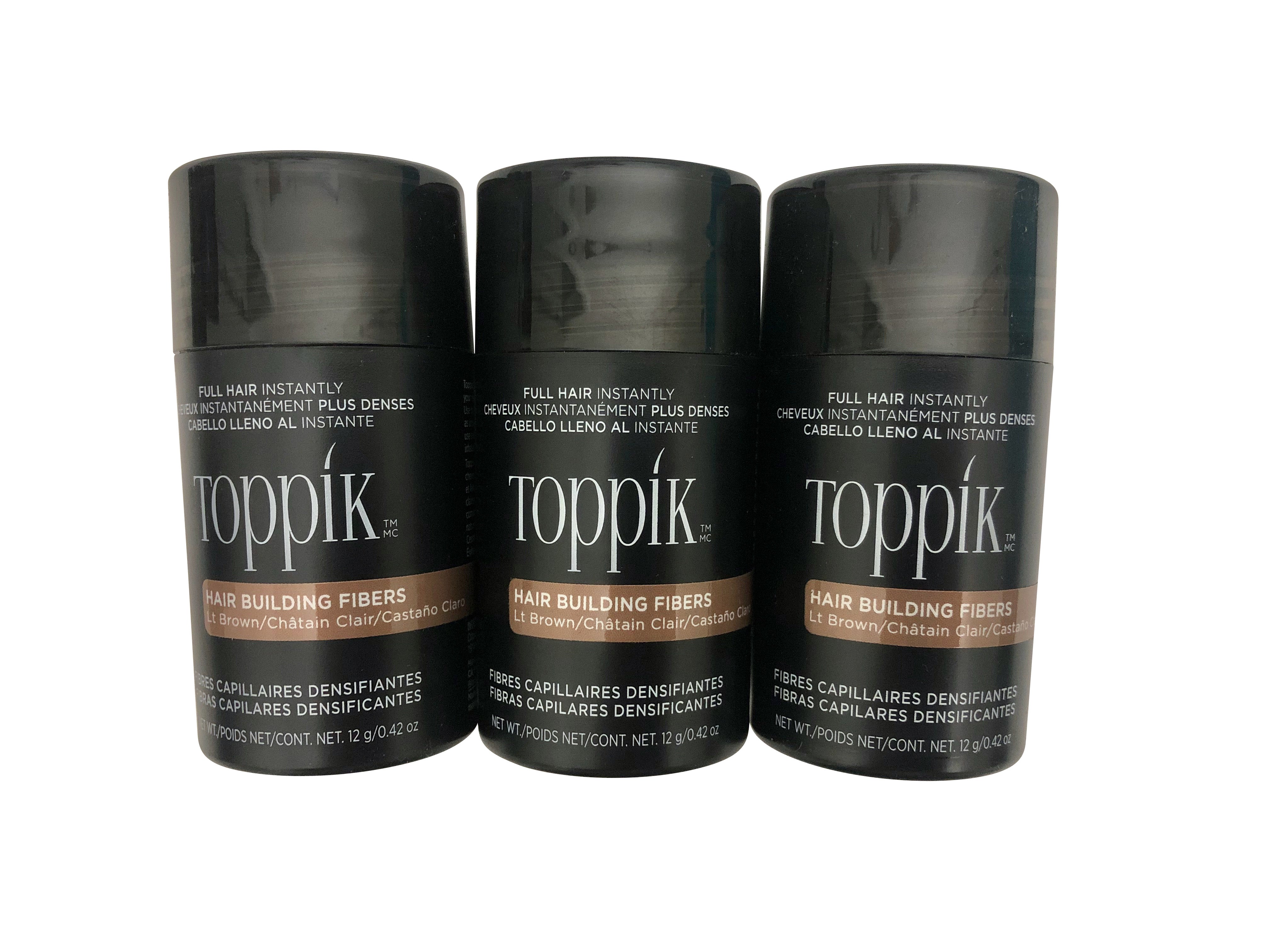 Toppik Hair Building Fibers Light Brown Trio 0.42 OZ Each