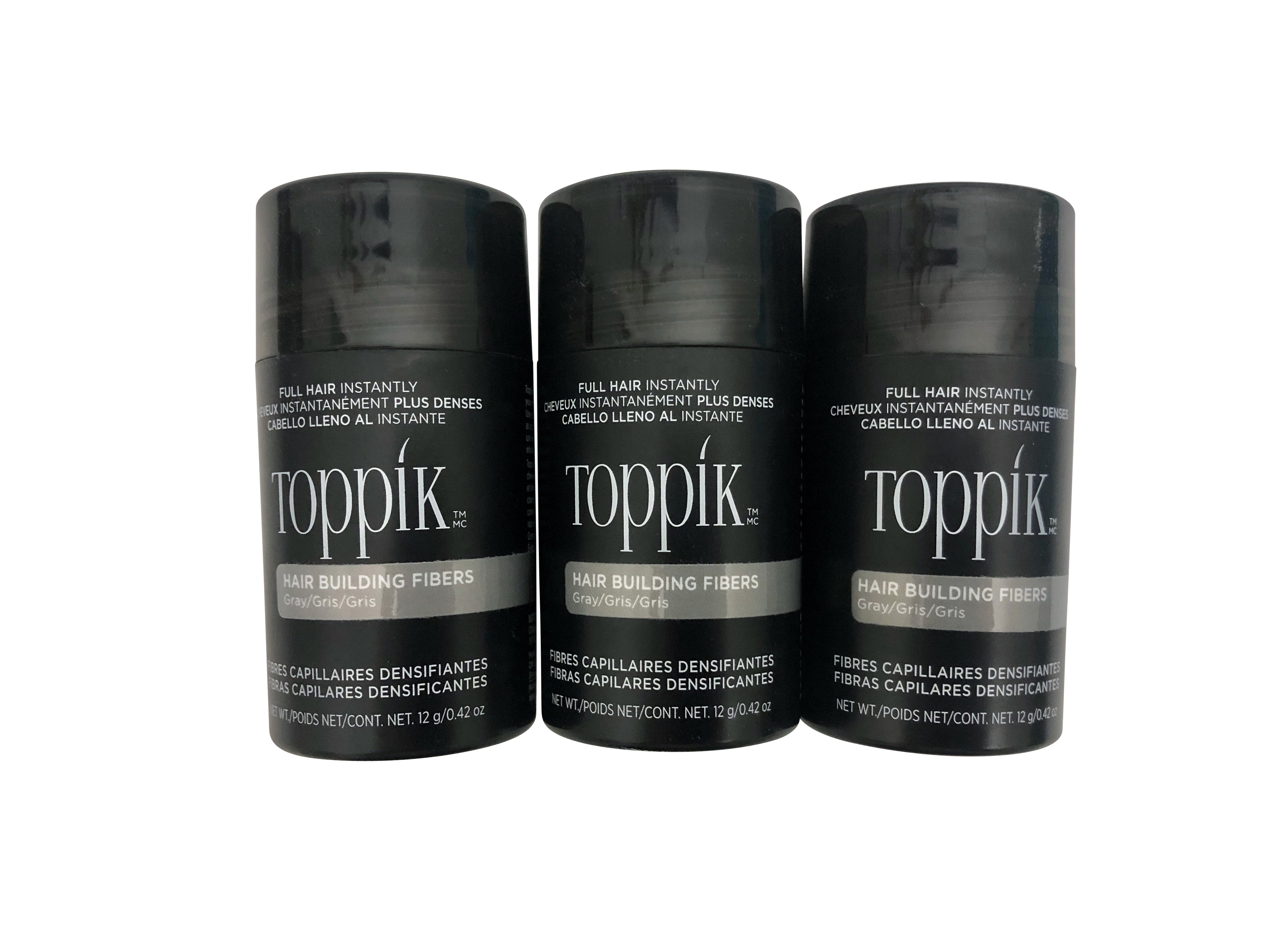 Toppik Hair Building Fibers Gray Trio 0.42 OZ Each