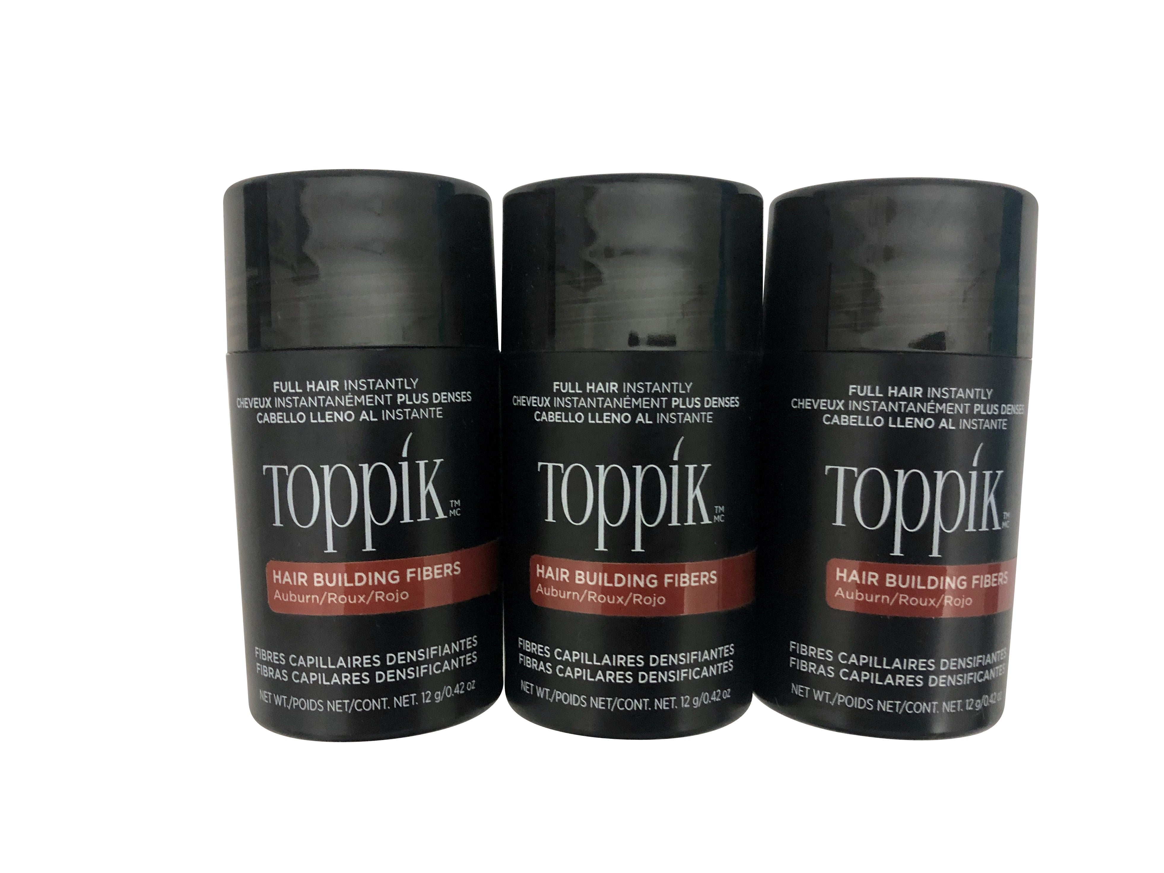 Toppik Hair Building Fibers Auburn Trio 0.42 OZ Each