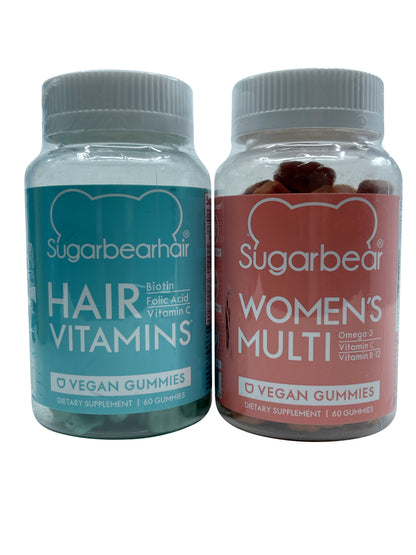 Sugarbearhair Hair Vitamins & Women's Multi Vitamin Gummies 60 Gummies Each