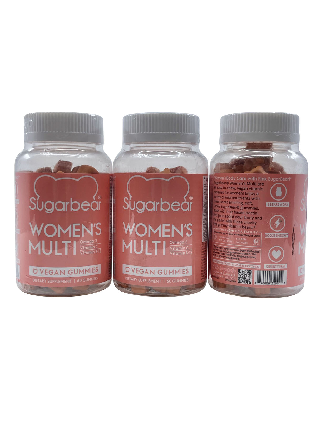 Sugarbear Women's Muti Vegan Gummies 60 Gummies Set of 3