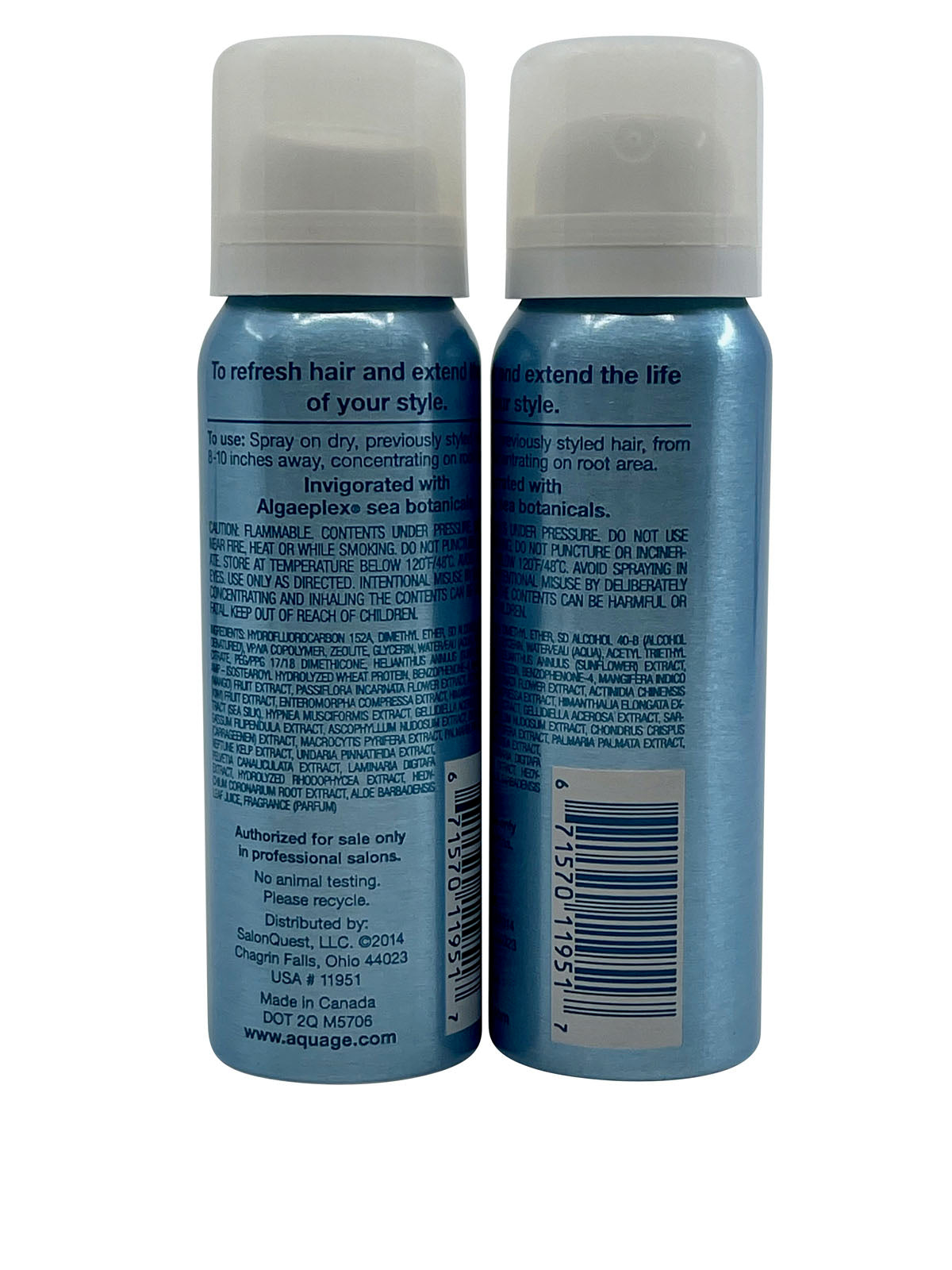 Aquage Dry Shampoo 2 OZ Set of 2