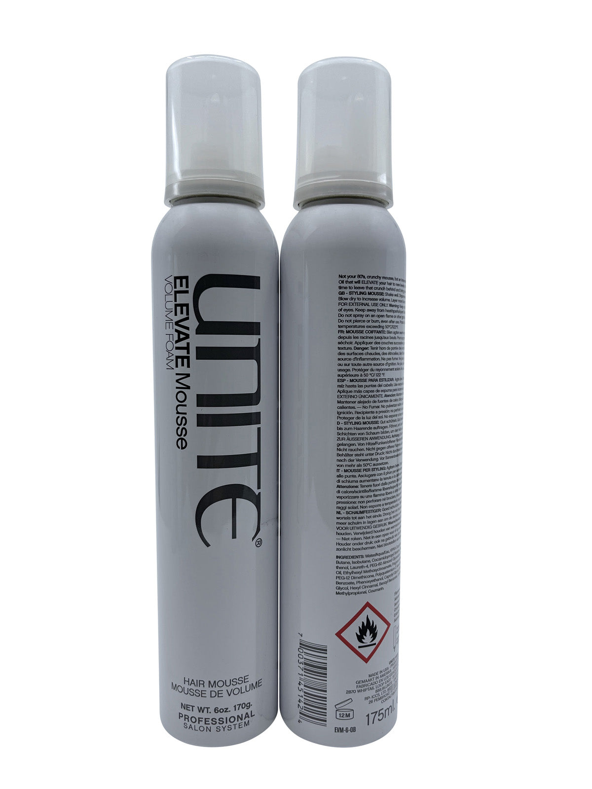 Unite Elevate Mousse 6 OZ Set of 2