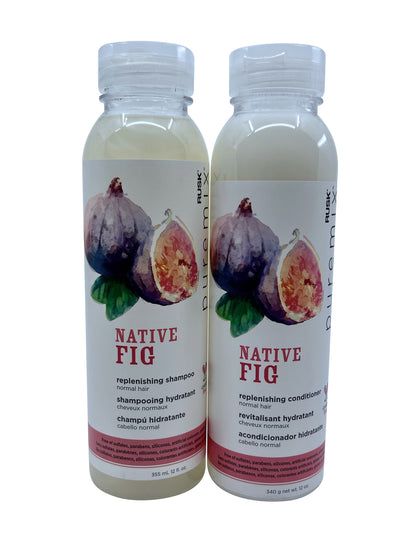 Rusk Pure Mix Native Fig Replenishing Shampoo & Conditioner Set 12 OZ Each