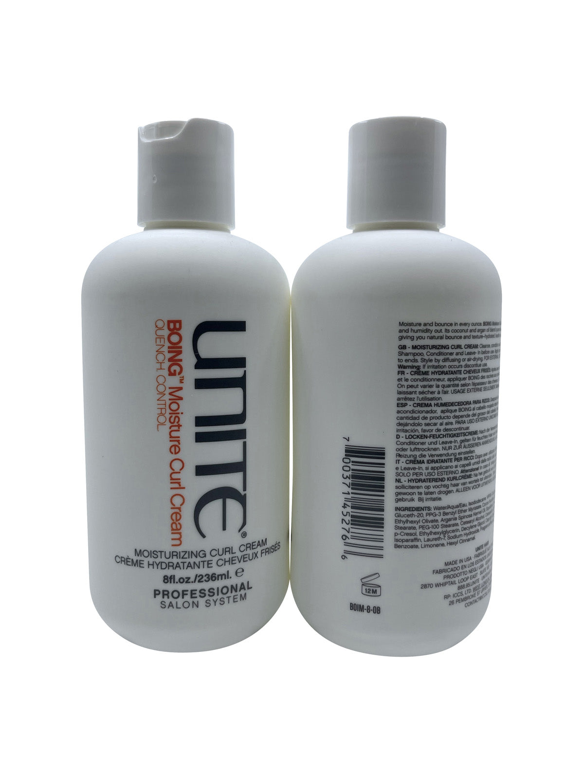 Unite Boing Moisture Curl Cream 8 OZ Set of 2