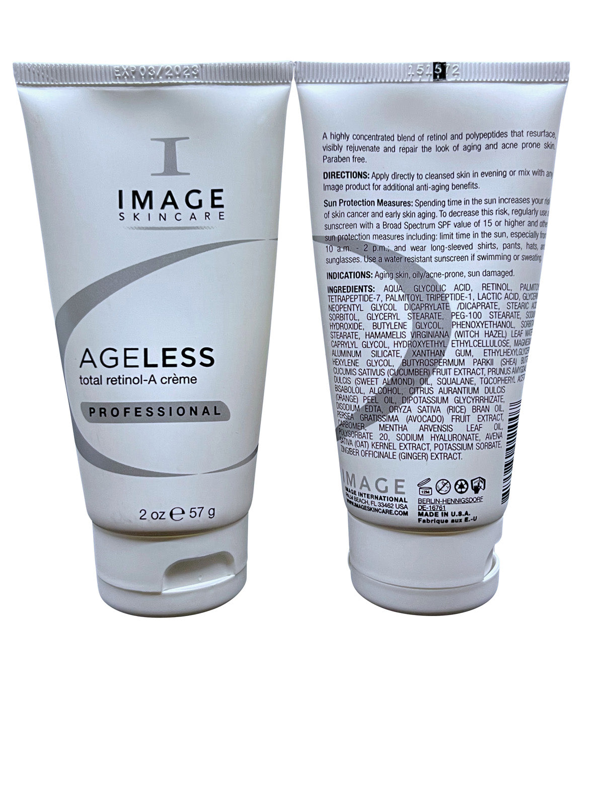 Image Skincare Ageless Total Retinol A Cream 2 OZ Set of 2