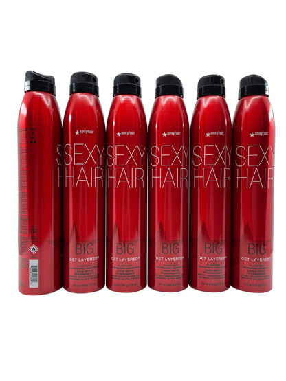 Sexy Hair Big Get Layered Thickening Hairspray 8 OZ Set of 6