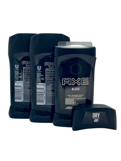 AXE Black 48 Hour Dry Antiperspirant & Deodorant 2.7 OZ Set of 3