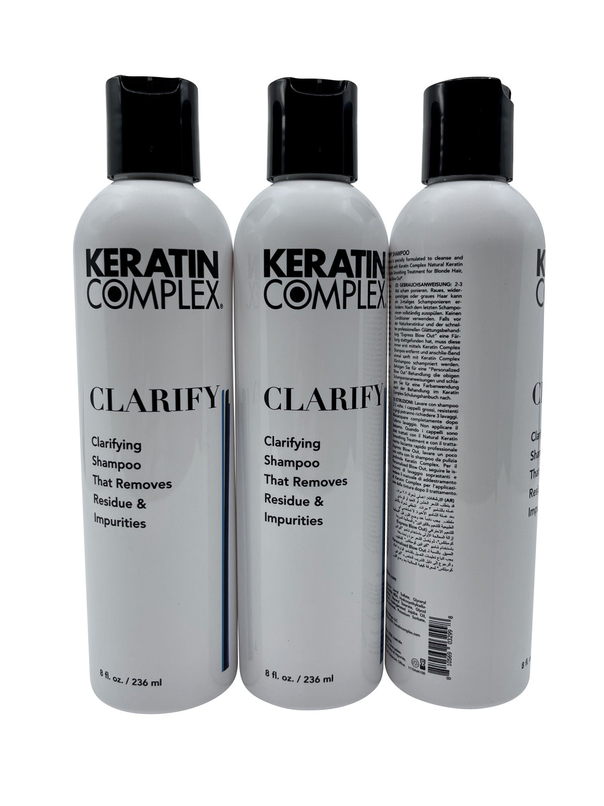 Keratin Complex Clarify Clarifying Shampoo 8 OZ Set of 3