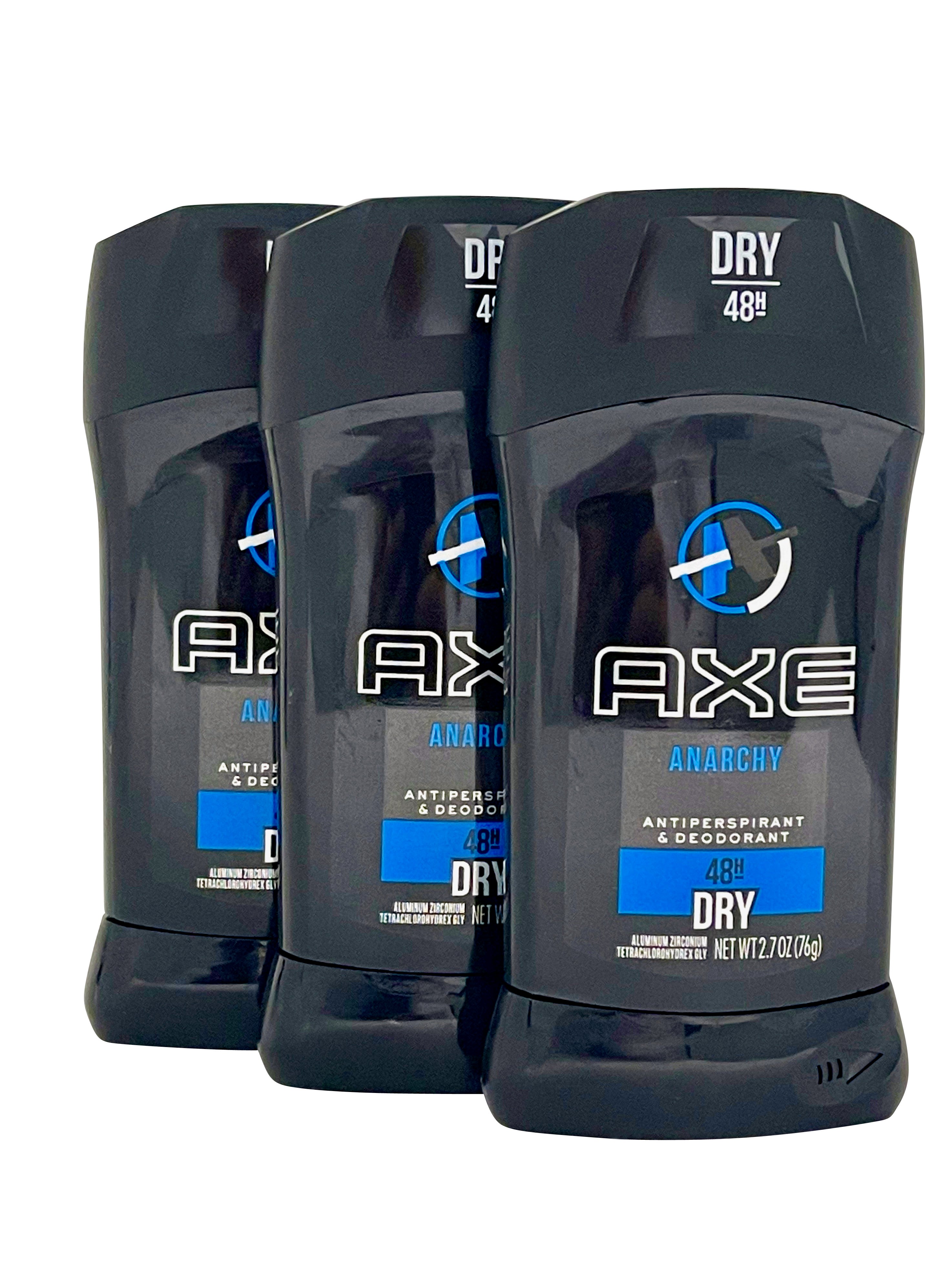 Axe Fresh Deodorant Stick, Anarchy, 3 Oz Each (Pack of 3)