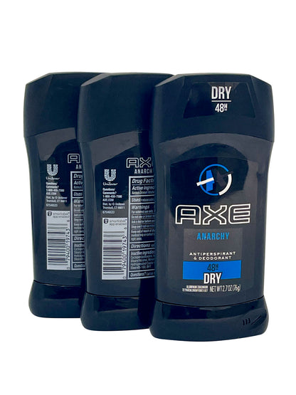 Axe Fresh Deodorant Stick, Anarchy, 3 Oz Each (Pack of 3)