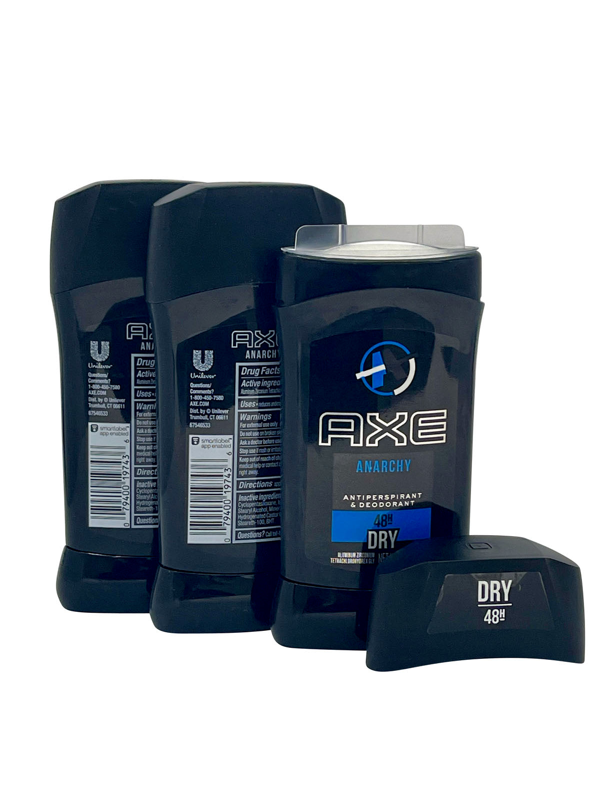 Axe Fresh Deodorant Stick, Anarchy, 3 Oz Each (Pack of 3)