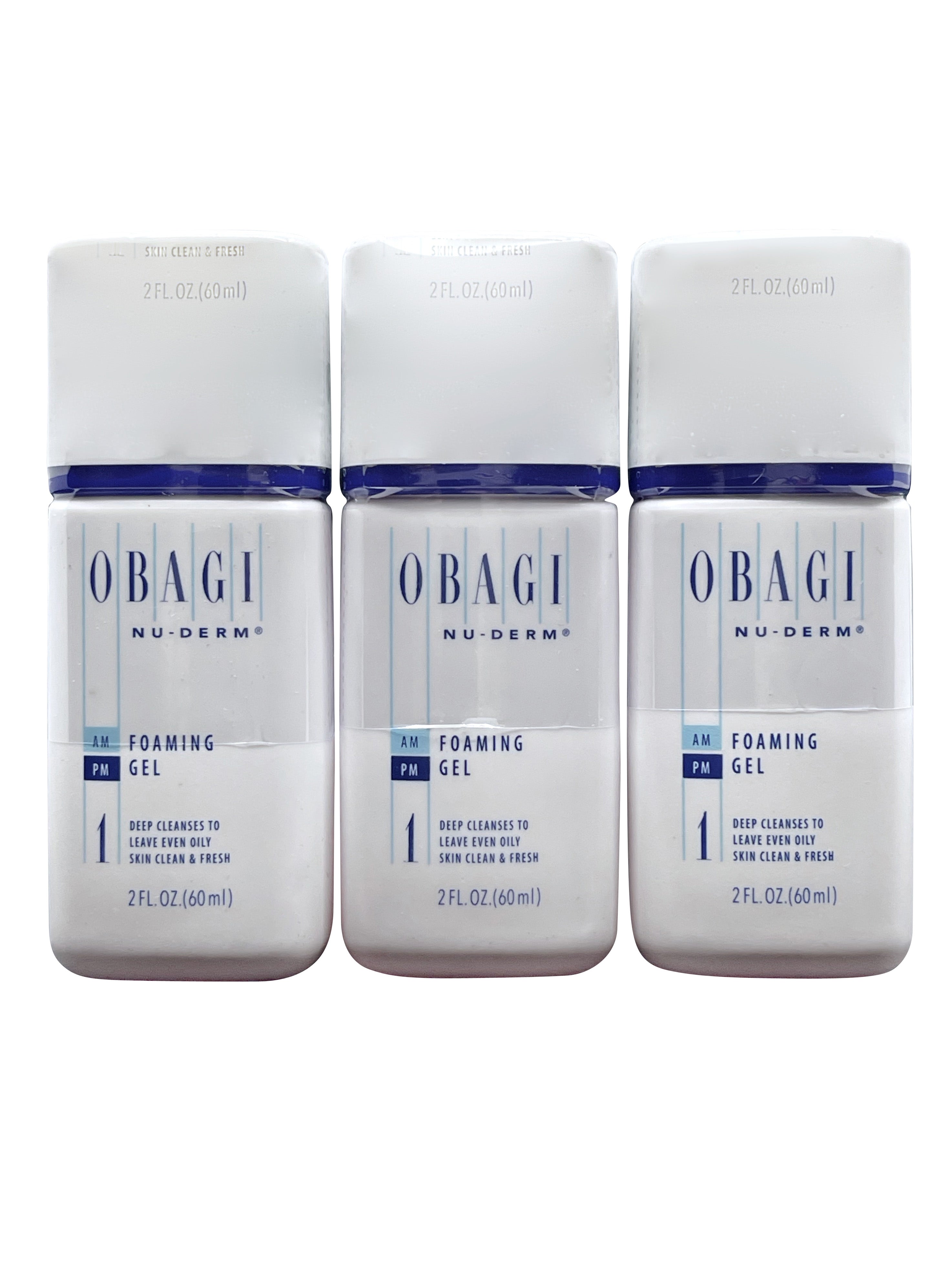 Obagi Nu Derm Foaming Gel 2 OZ Set of 3