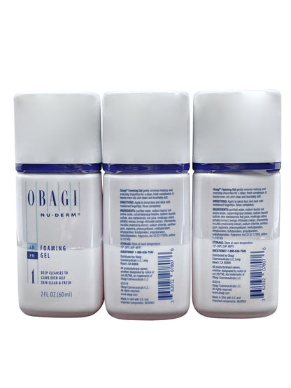 Obagi Nu Derm Foaming Gel 2 OZ Set of 3