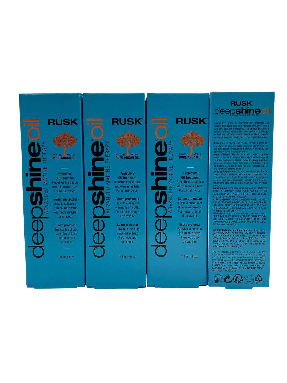 Rusk Deep Shine Oil Protective Oil Treatment 4 OZ Set of 4