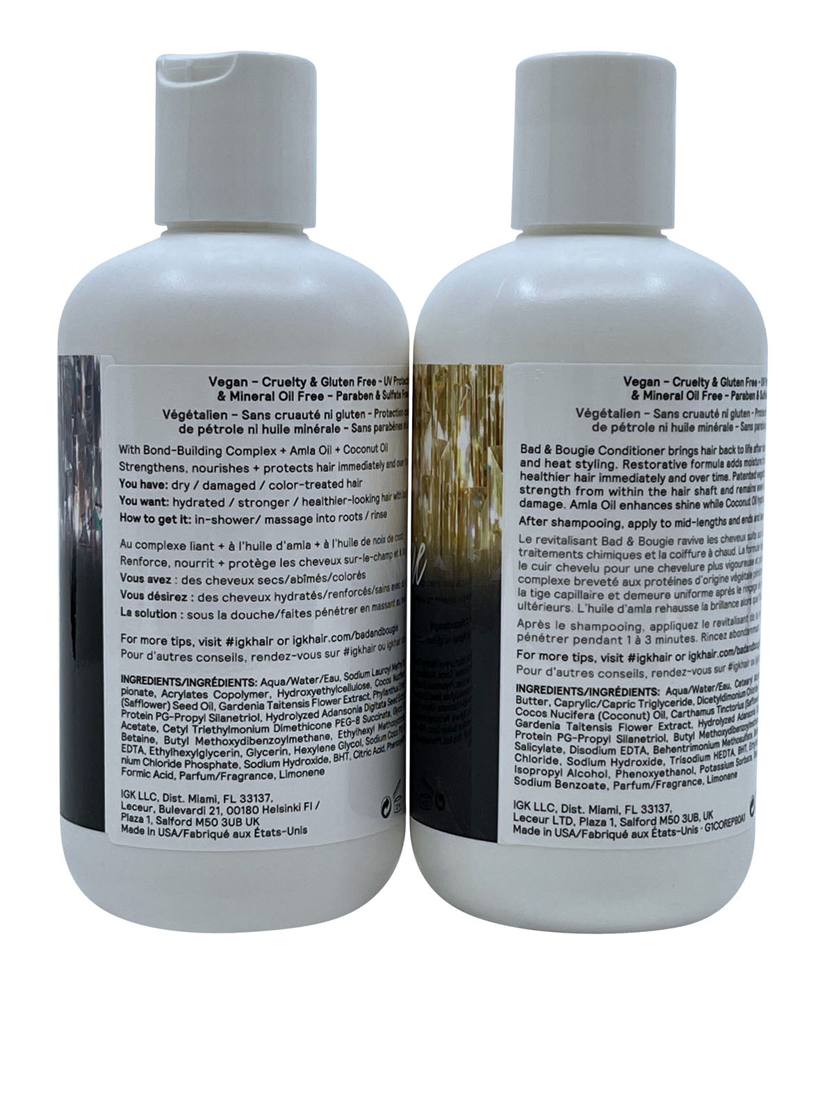 IGK Bad & Bougie Amla Oil Deep Repair Shampoo & Conditioner Set 8 OZ Each