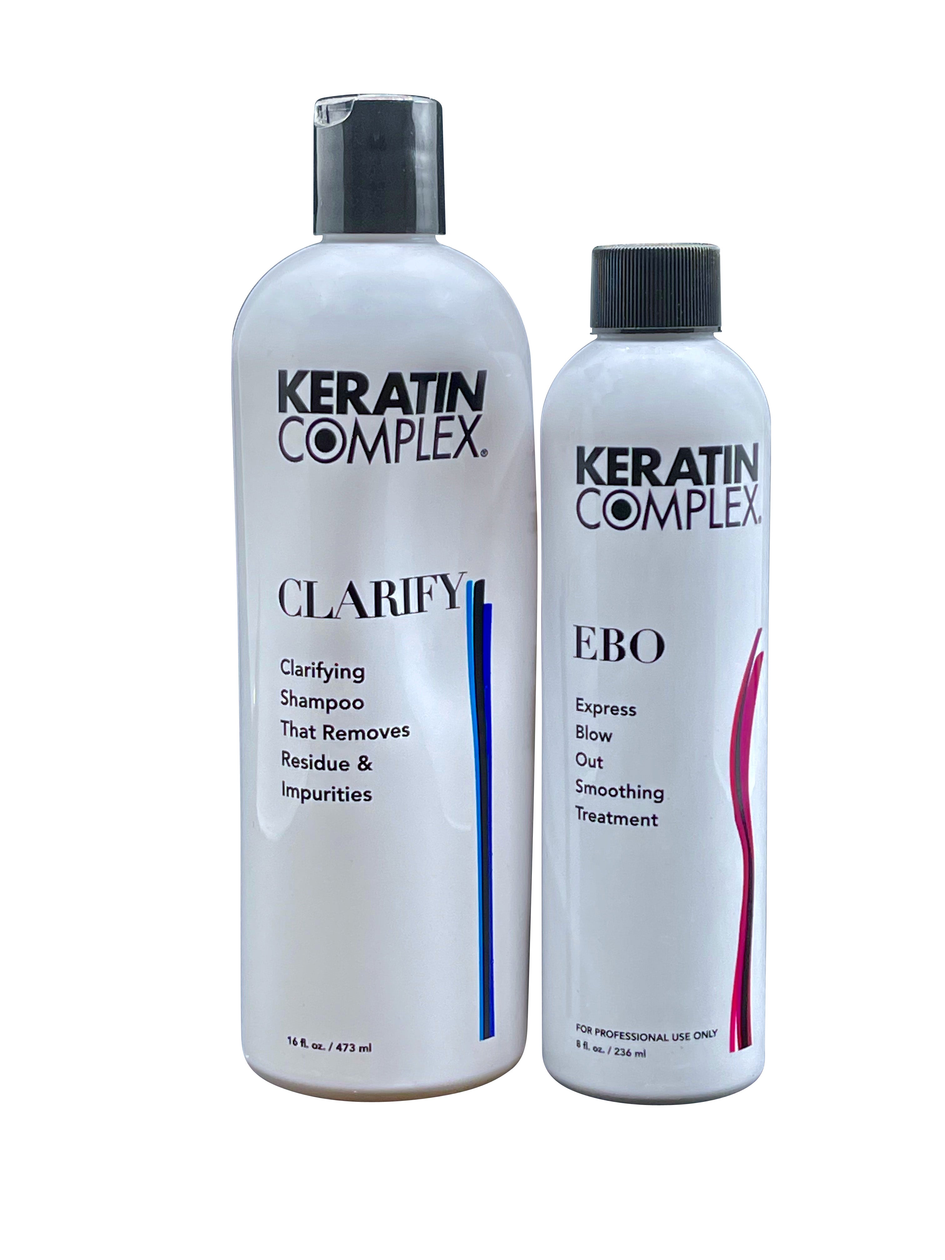 Keratin Complex Clarifying Shampoo 16 OZ & Express Blow Out Treatment 8 OZ Set