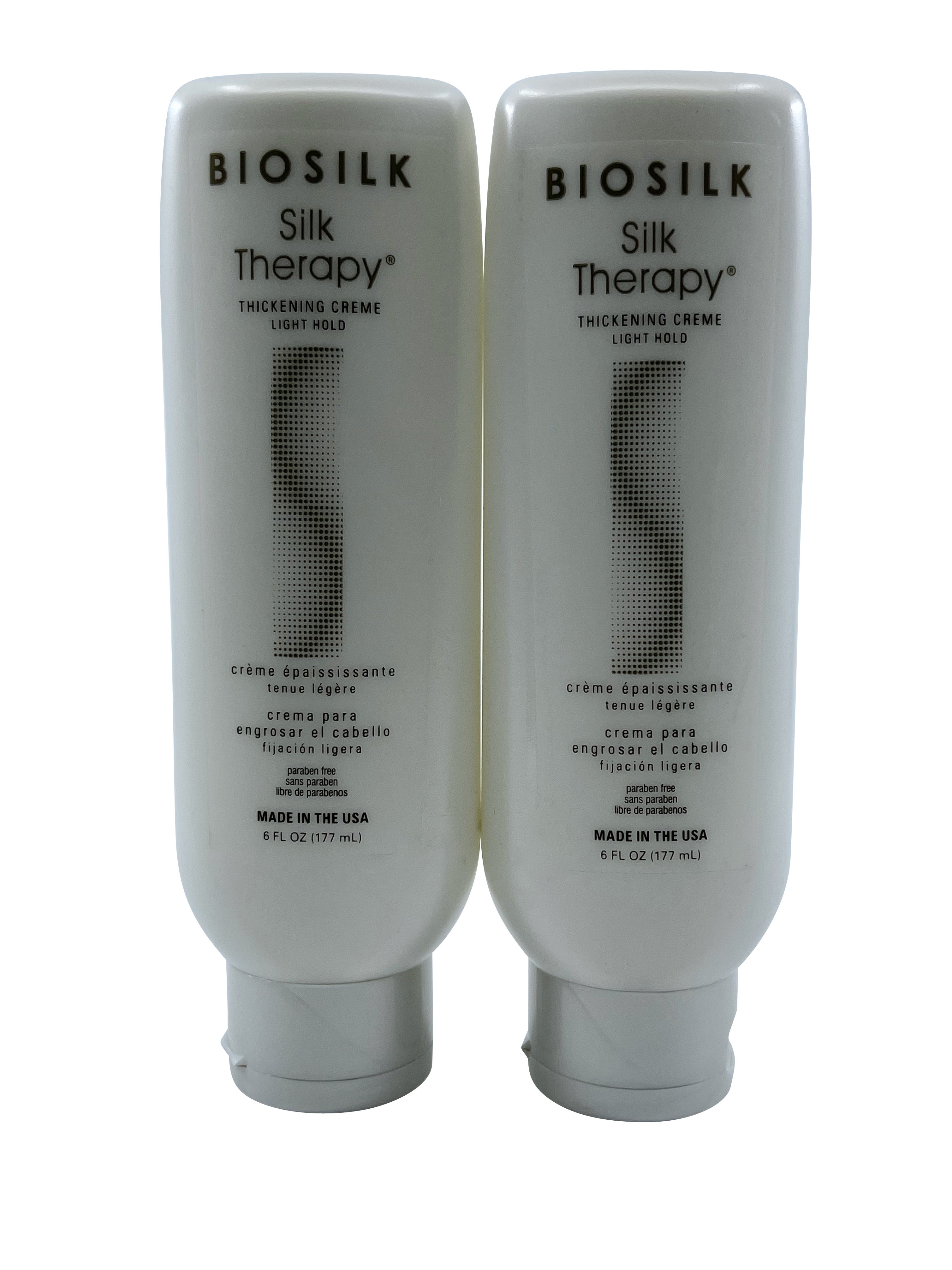 Biosilk Silk Therapy Thickening Cream Light Hold 6 OZ Set of 2