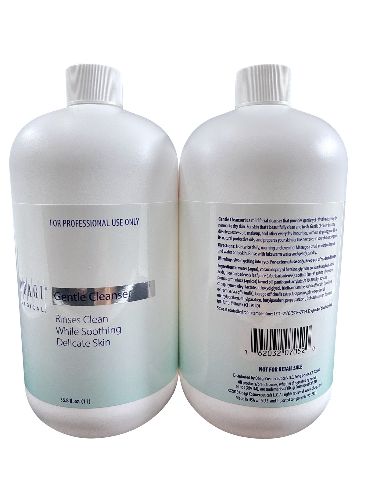 Obagi Medical Gentle Cleanser 33.8 OZ Set of 2