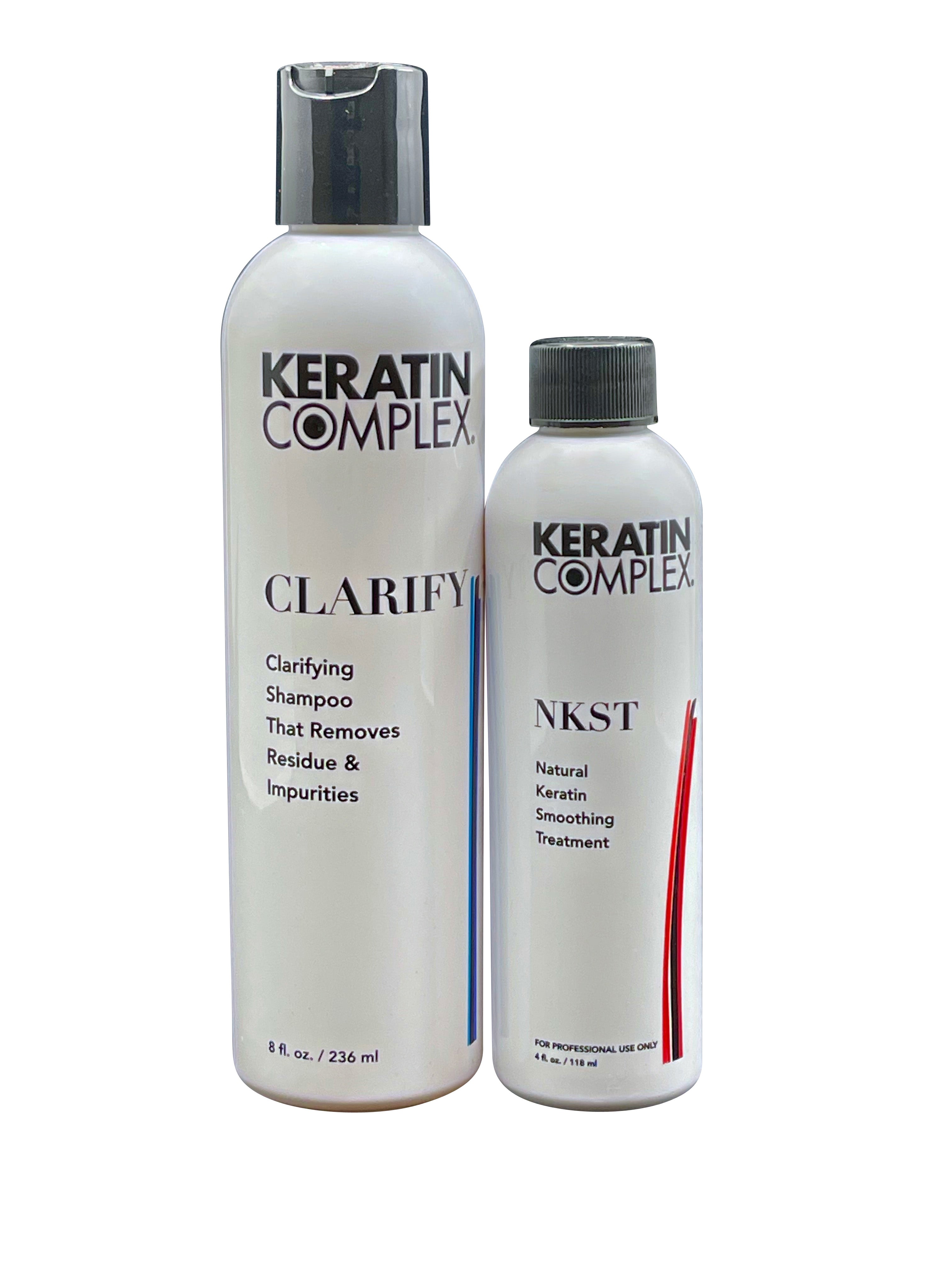 Keratin Complex Clarifying Shampoo 8 OZ & Keratin Smoothing Treatment 4 OZ Set