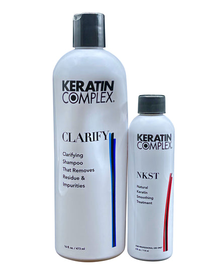 Keratin Complex Clarifying Shampoo 16 OZ & Keratin Smoothing Treatment 4 OZ Set