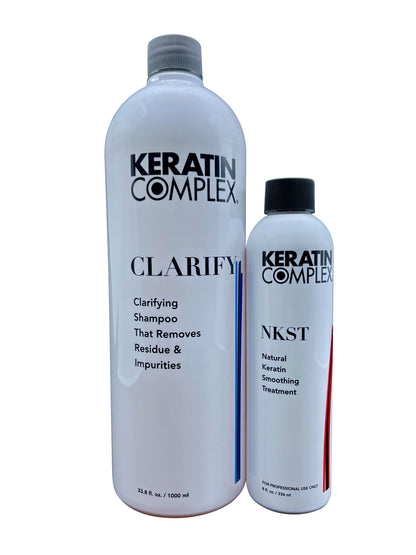 Keratin Complex Clarifying Shampoo 33 OZ & Keratin Smoothing Treatment 8 OZ Set