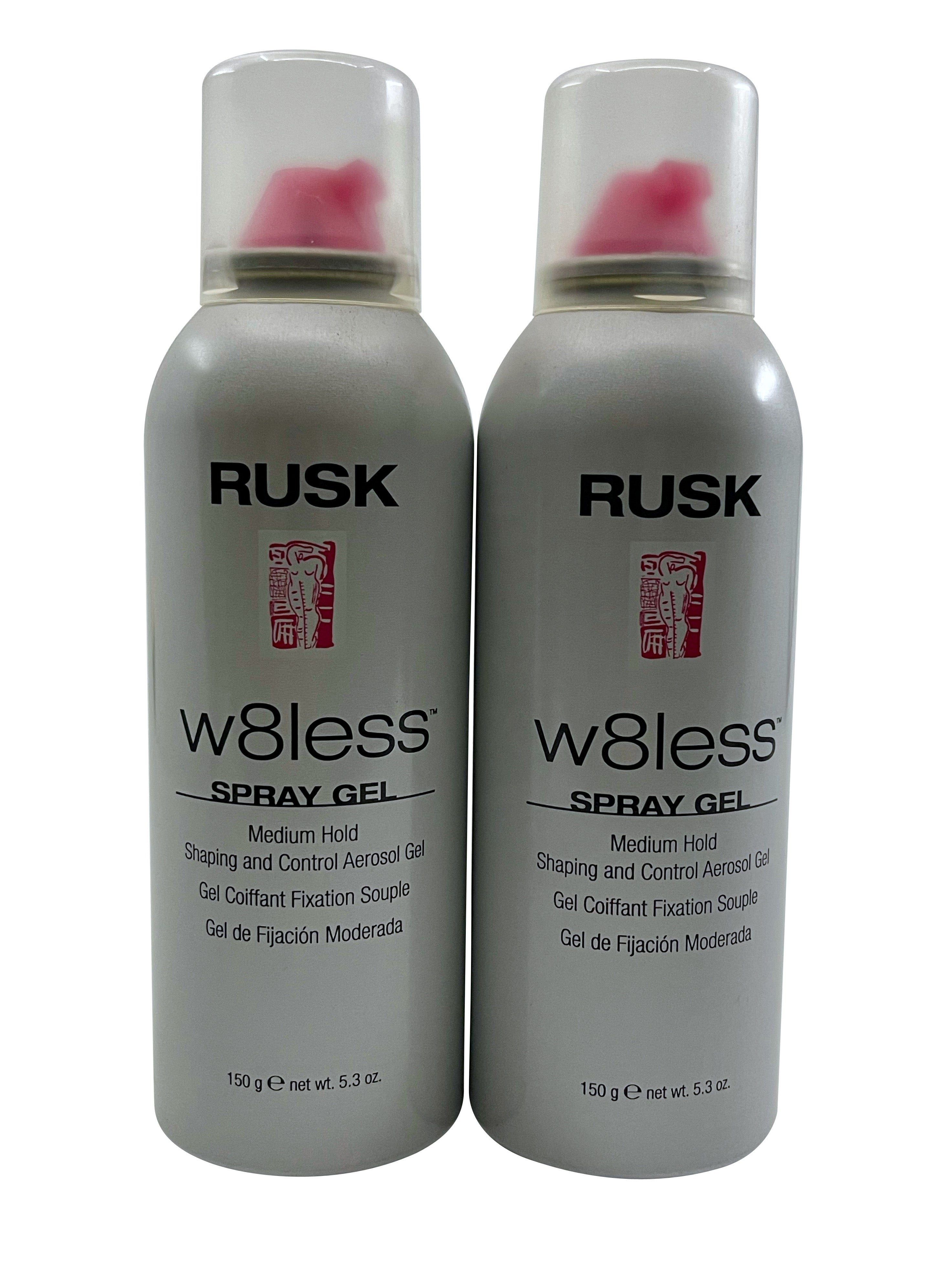 Rusk W8less Spray Gel Medium Hold 5.3 OZ Set of 2