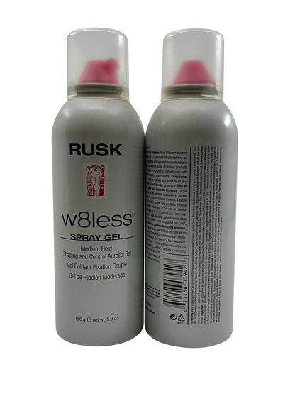 Rusk W8less Spray Gel Medium Hold 5.3 OZ Set of 2