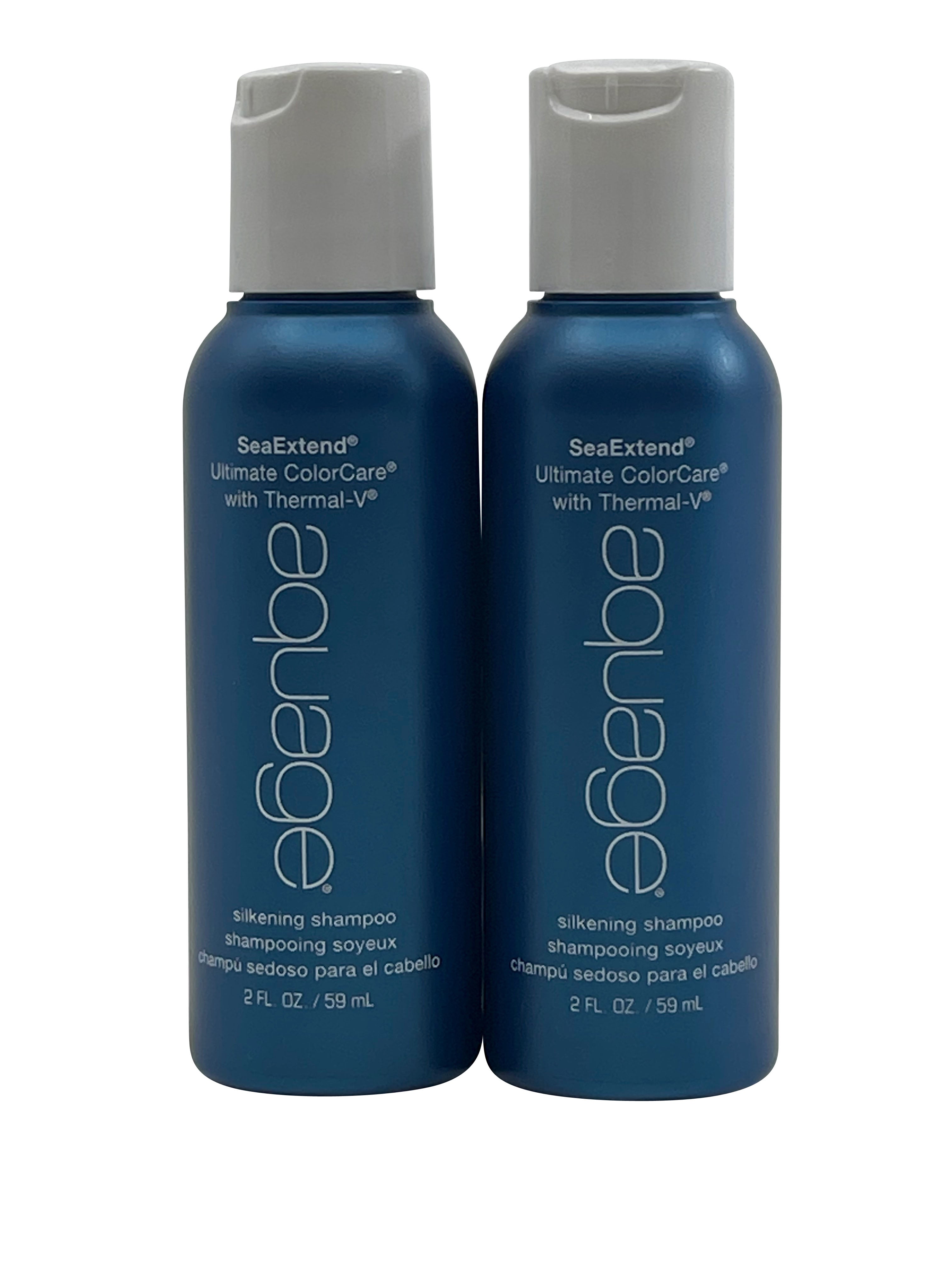 Aquage Silkening Shampoo Coarse & Curly Hair  2 OZ Set of 2