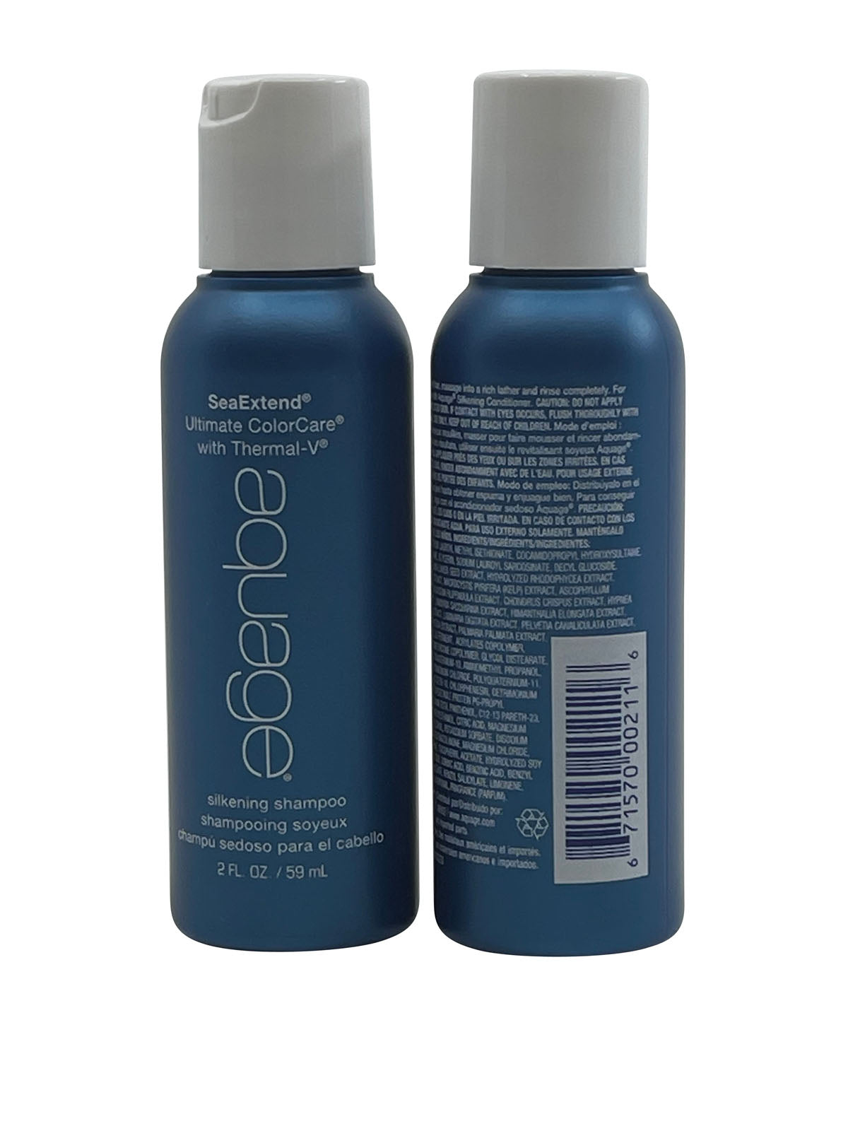 Aquage Silkening Shampoo Coarse & Curly Hair  2 OZ Set of 2