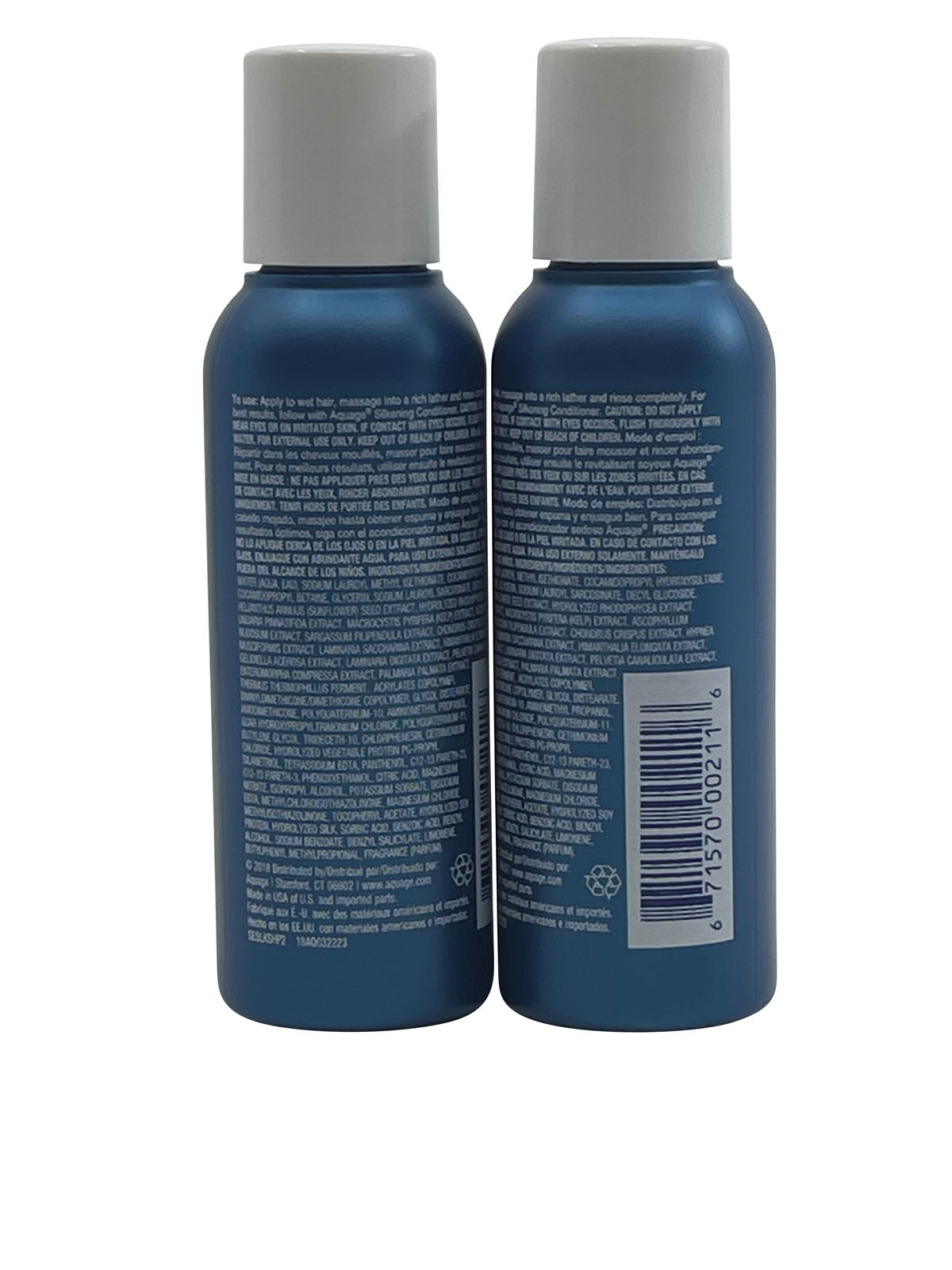 Aquage Silkening Shampoo Coarse & Curly Hair  2 OZ Set of 2