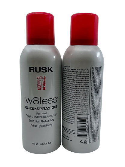 Rusk W8less Spray Gel Firm Hold 5.3 OZ Set of 2