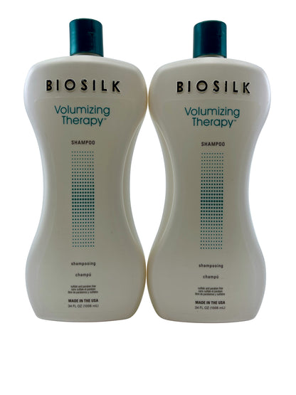 Biosilk Volumizing Therapy Shampoo 34 OZ Set of 2