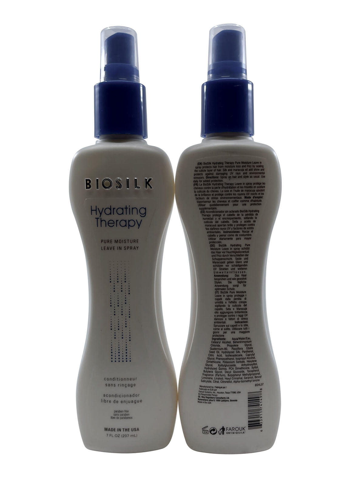 Biosilk Hydrating Therapy Pure Moisture Leave In Spray 7 OZ Set of 2