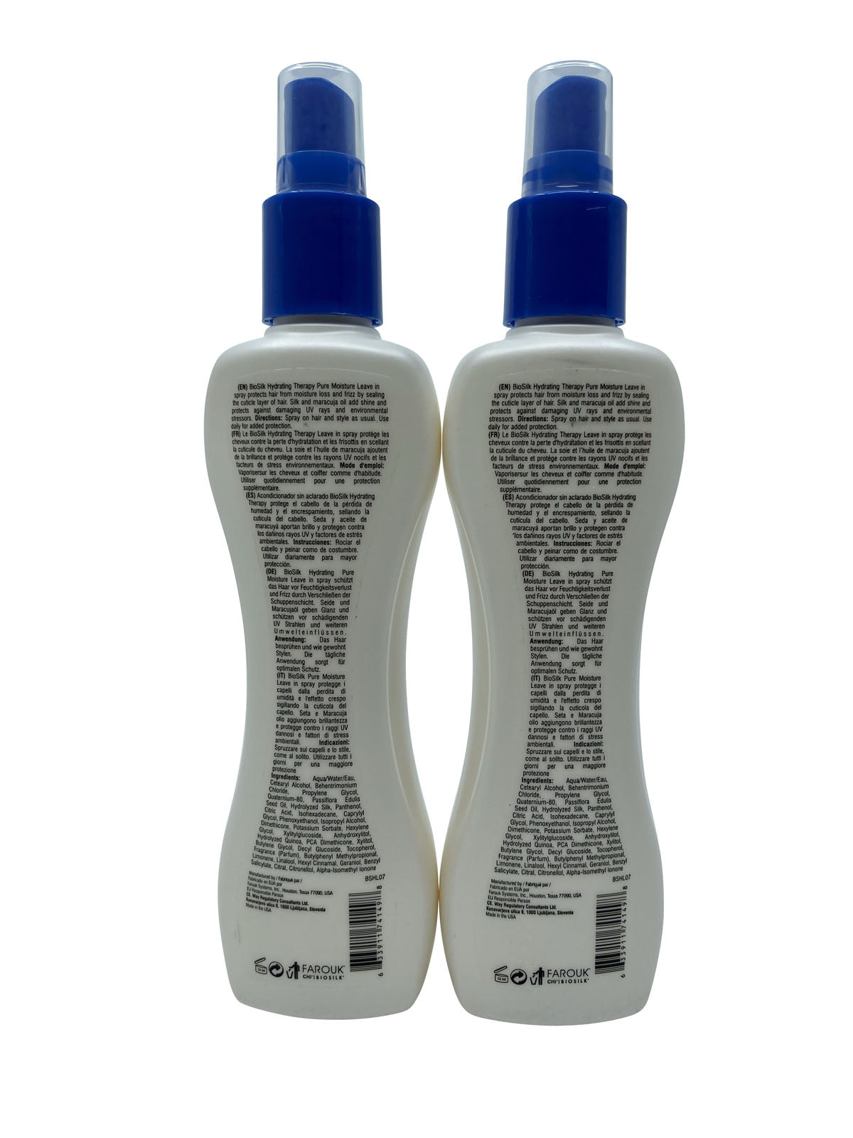 Biosilk Hydrating Therapy Pure Moisture Leave In Spray 7 OZ Set of 2