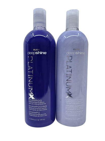 Rusk Deep Shine Platinum X Shampoo & Conditioner Set 33.8 OZ Each