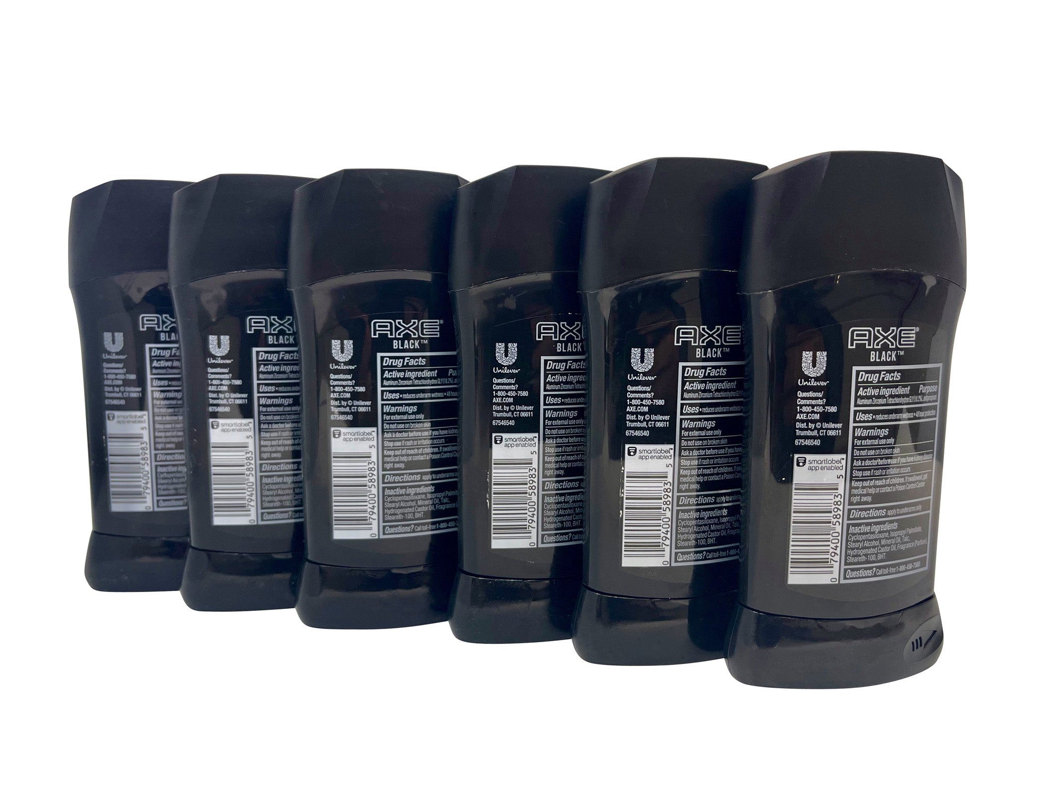 AXE Black 48 Hour Dry Antiperspirant & Deodorant 2.7 OZ Set of 6