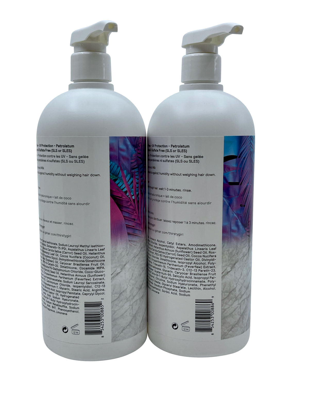 IGK Thirsty Girl Coconut Milk Anti Frizz Shampoo & Conditioner Set 33.8 OZ Each