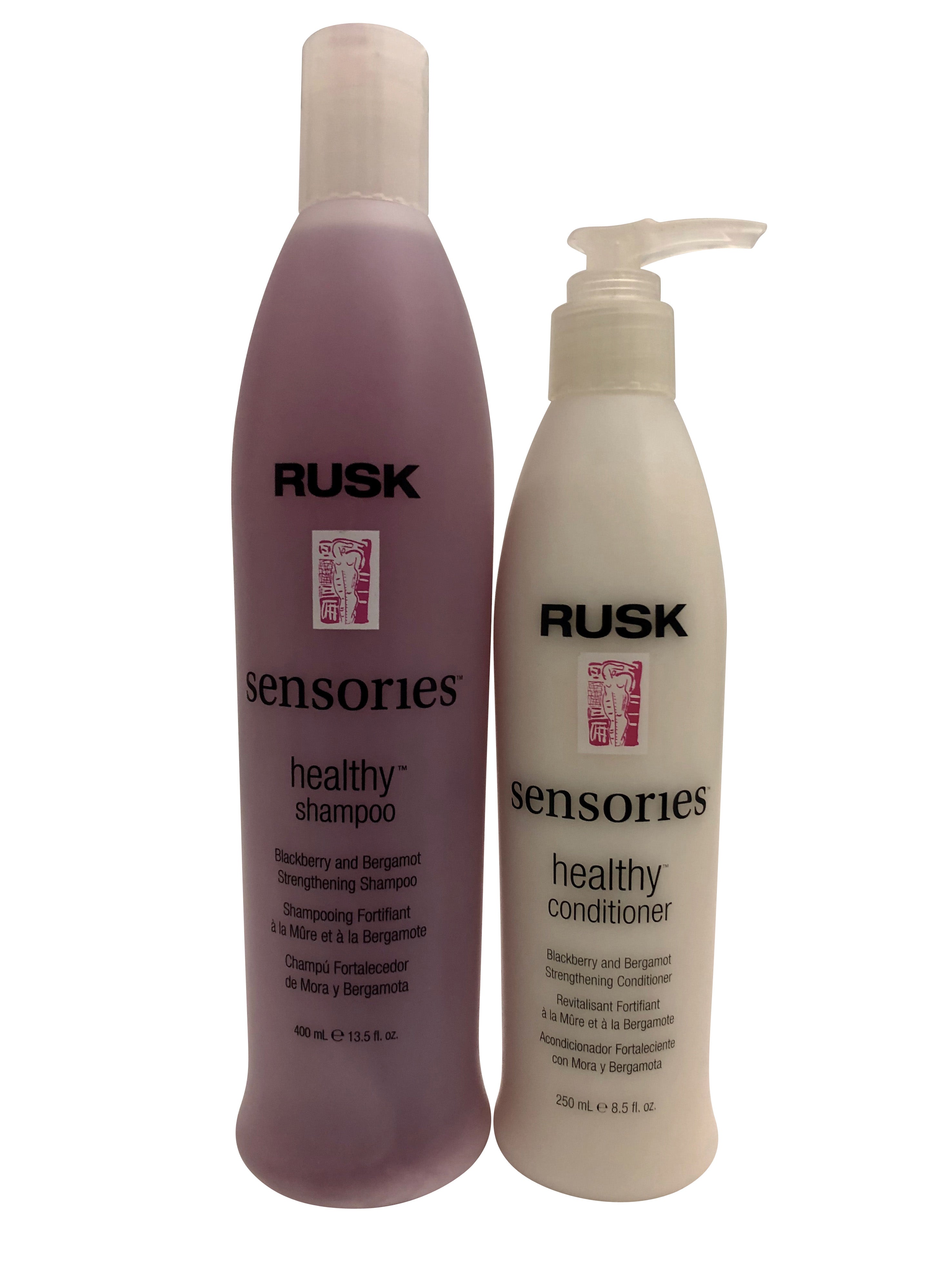 Rusk Sensories Shampoo 13.5 OZ & Conditioner 8.5 OZ Set Blackberry & Bergamont