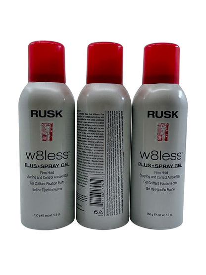 Rusk W8less Spray Gel Firm Hold 5.3 OZ Set of 3