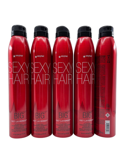 Sexy Hair Big Get Layered Flash dry Thickening Hairspray 8 OZ Set of 5