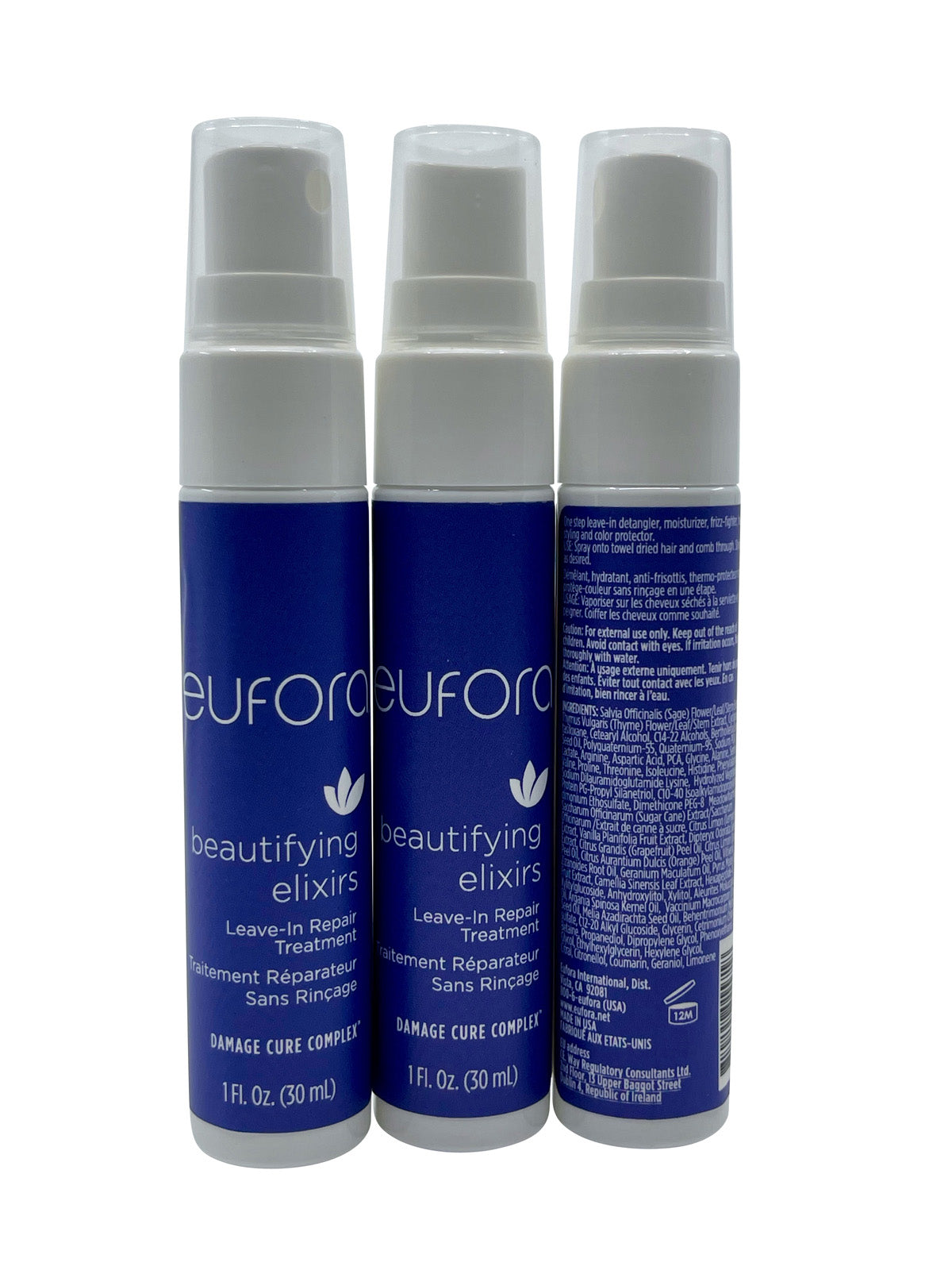 Eufora Beautifying Elixirs Leave in Repair Treatment 1 OZ Set of 3