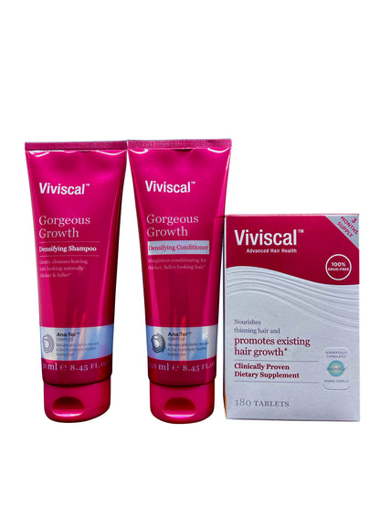 Viviscal Densifying Shampoo Conditioner 8.45 OZ & Advanced Hair Health 180 Tabs