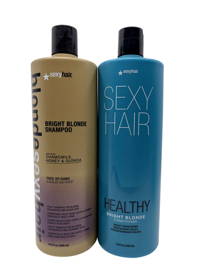 Sexy Hair Bright Blonde Shampoo & Healthy Bright Blonde Conditioner 33.8 OZ Each