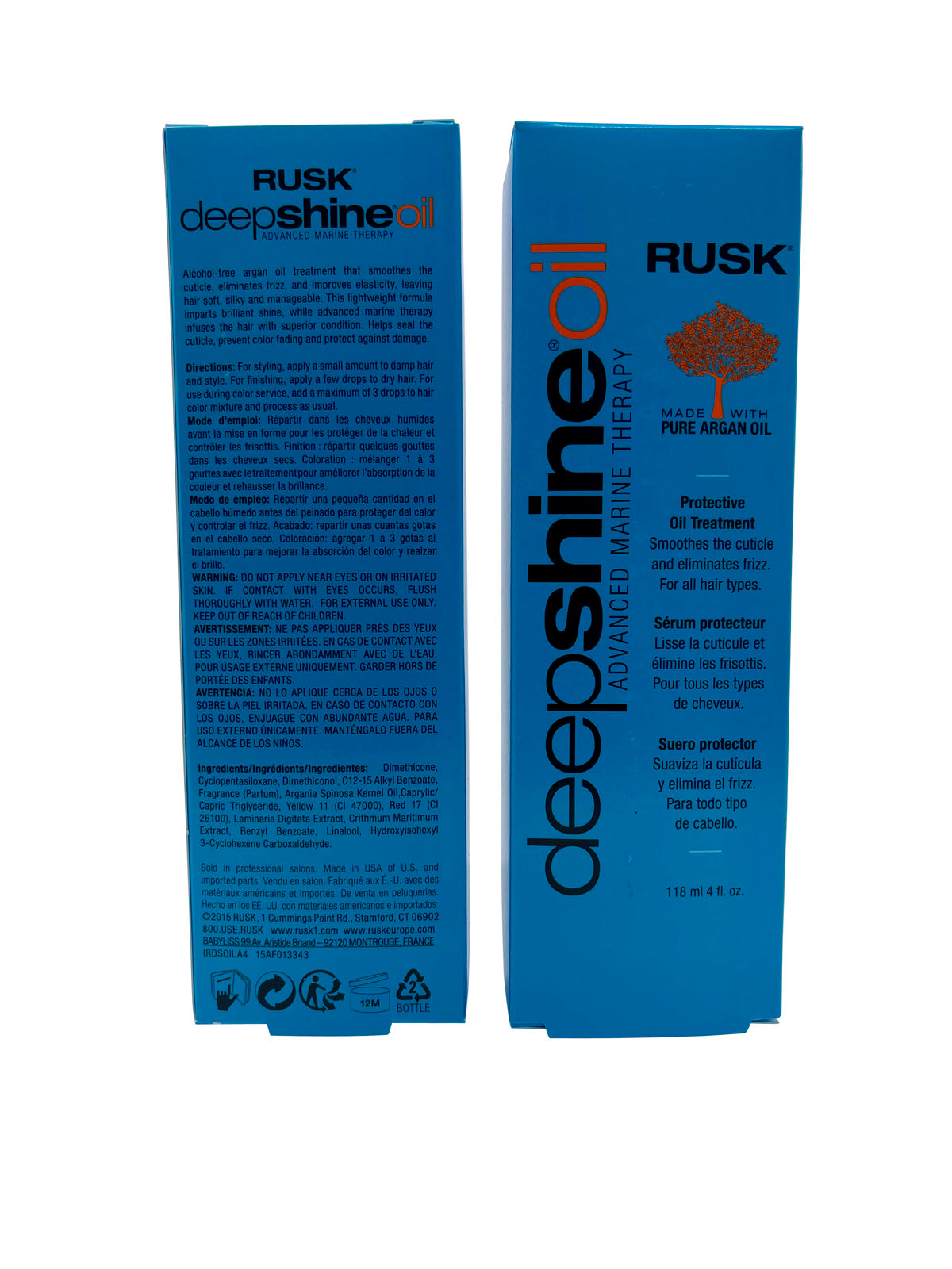 Rusk Deep Shine Oil Protective Oil Treatment 4 OZ Set of 2