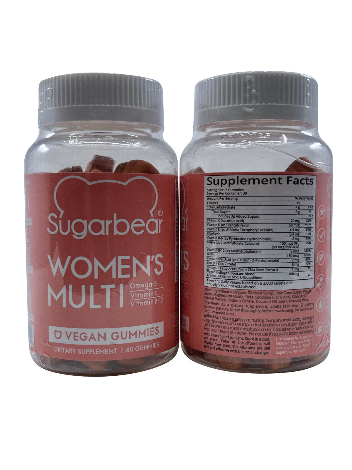 Sugarbear Women's Muti Vegan Gummies 60 Gummies Set of 2