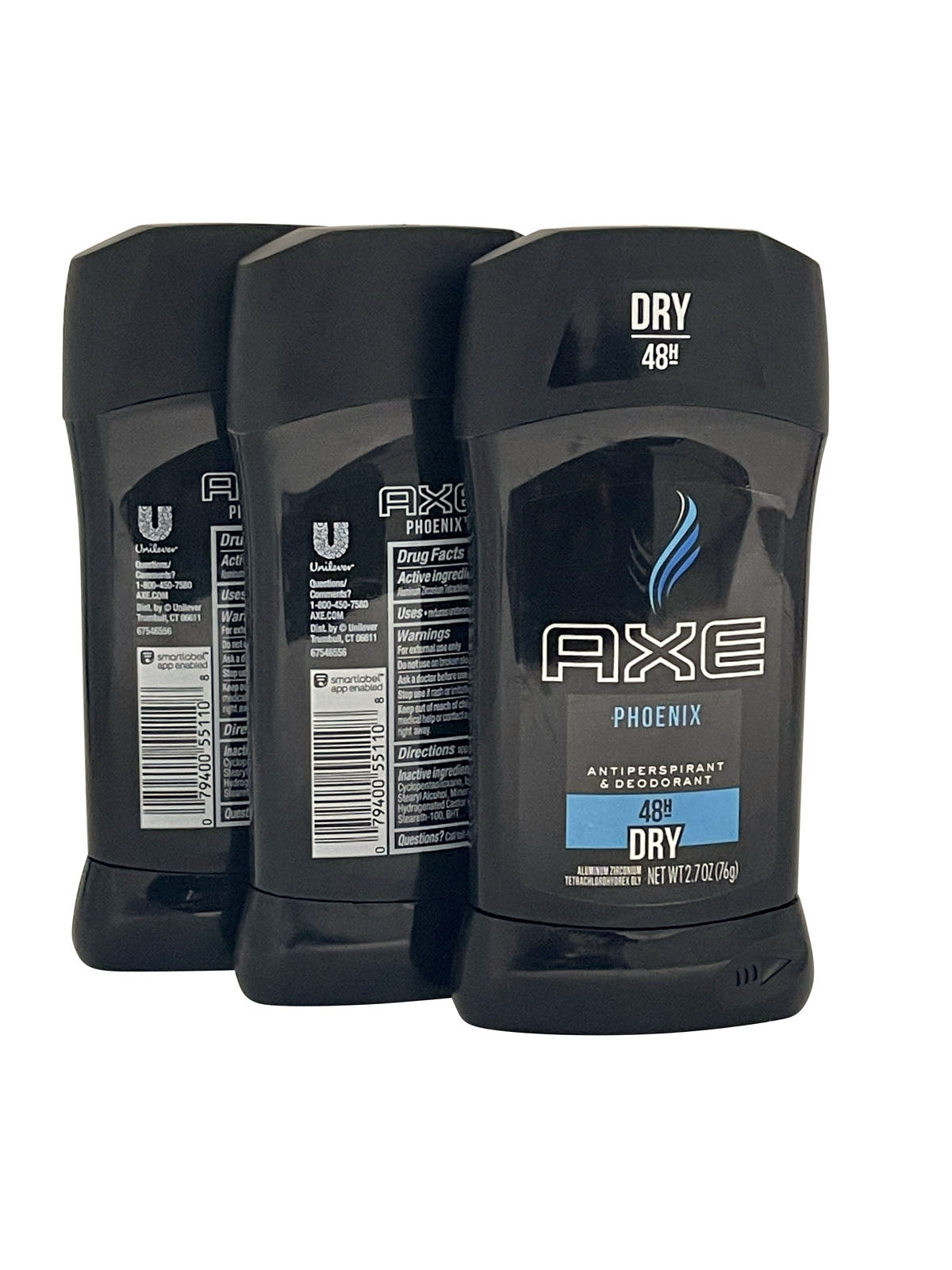 AXE Pheonix 48 Hour Dry Antiperspirant & Deodorant 2.7 OZ Set of 3