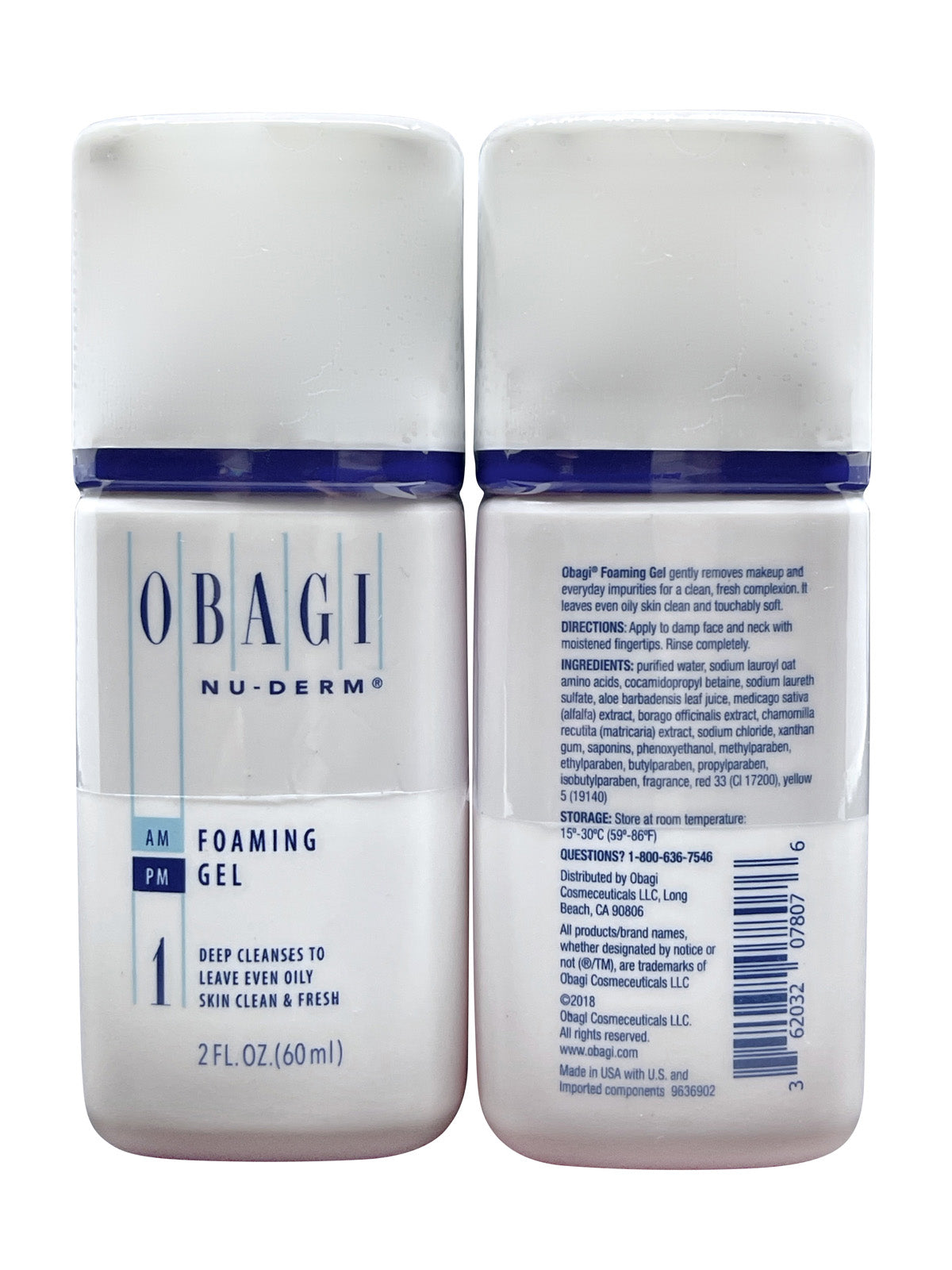 Obagi Nu Derm Foaming Gel 2 OZ Set of 2