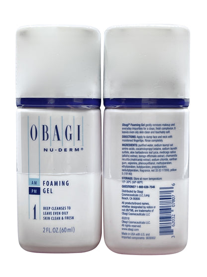 Obagi Nu Derm Foaming Gel 2 OZ Set of 2