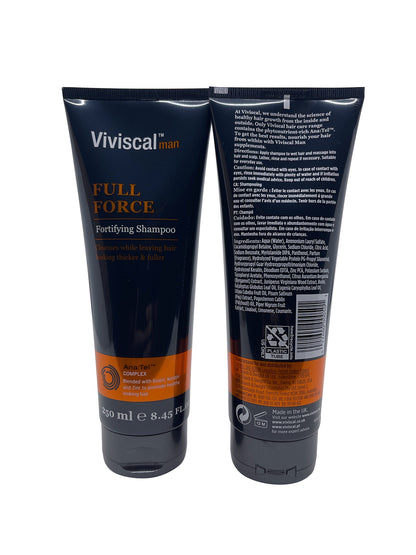 Viviscal Man Full Force Fortifying Shampoo 8.45 OZ Set of 2